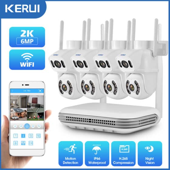 6mp hd wireless wifi ip home security camera system