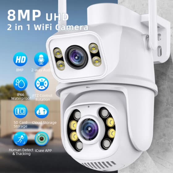 Icsee 8mp wireless surveillance camera