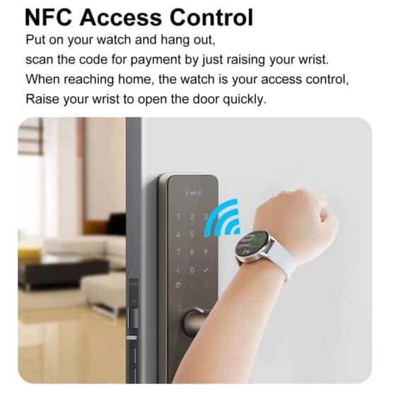 Nfc smartwatch with gps and ai voice assistant