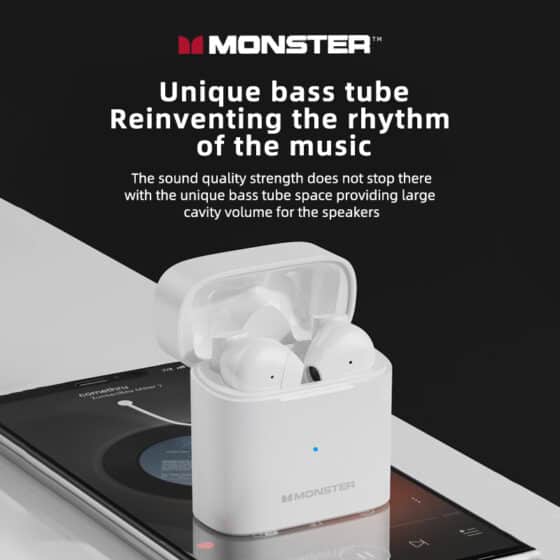 Monster xkt03 tws 5.2 wireless bluetooth earphones